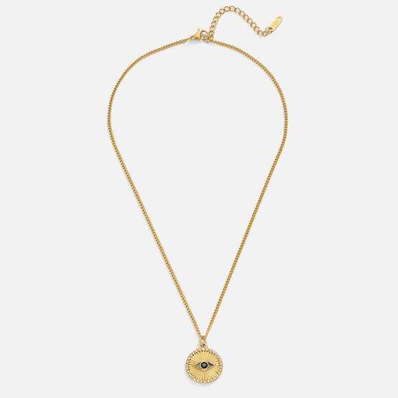 Evil Eye‎ 18K Gold Plated Zircon Pendant Necklace Protection - Picture 7 of 14